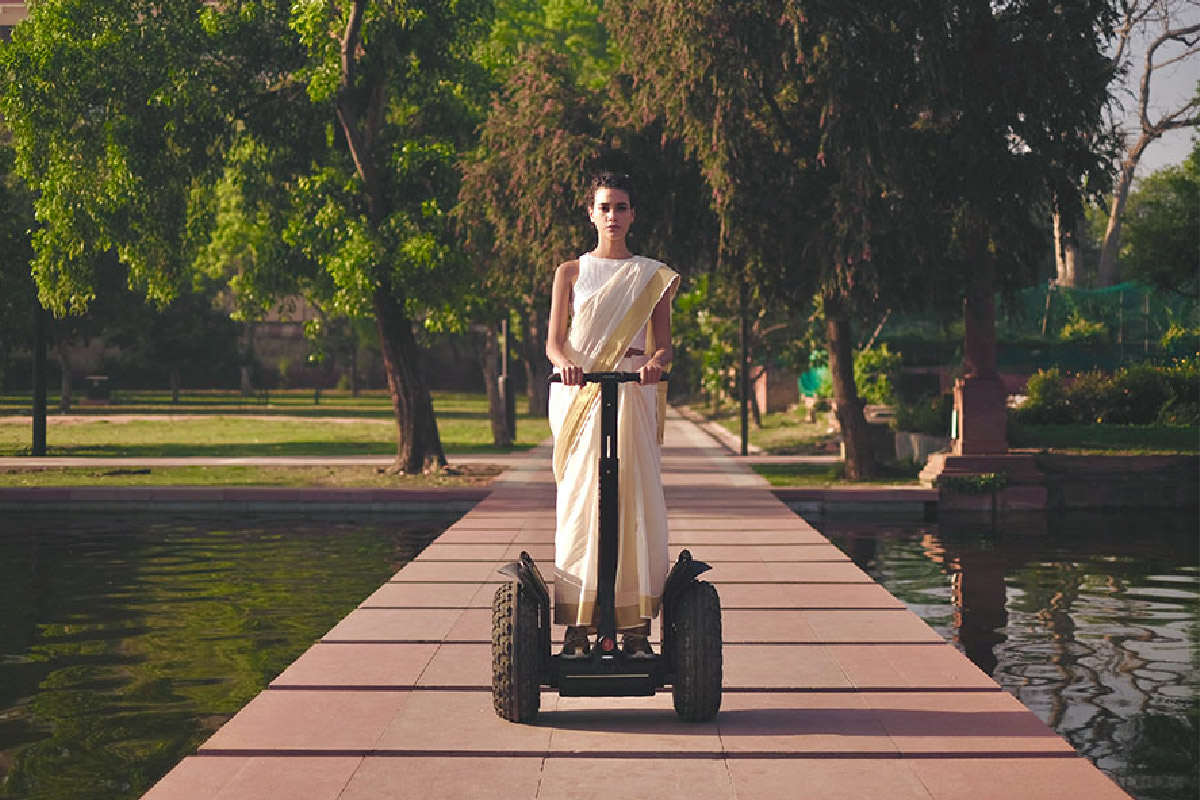 Woman with Segway